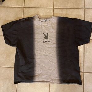 PLAYBOY Gray Cotton T-Shirt